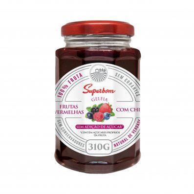 Geleia de Frutas Vermelhas com Chia 310g - Superbom